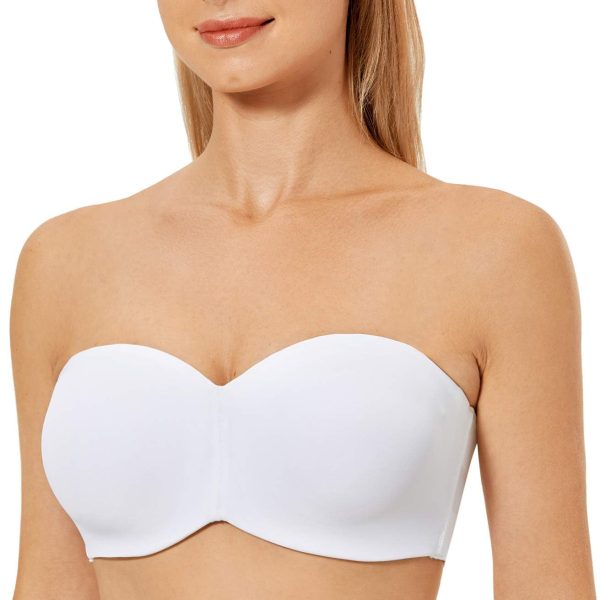 Women's Strapless Bra Unlined Underwire Minimizer Plus Size Support