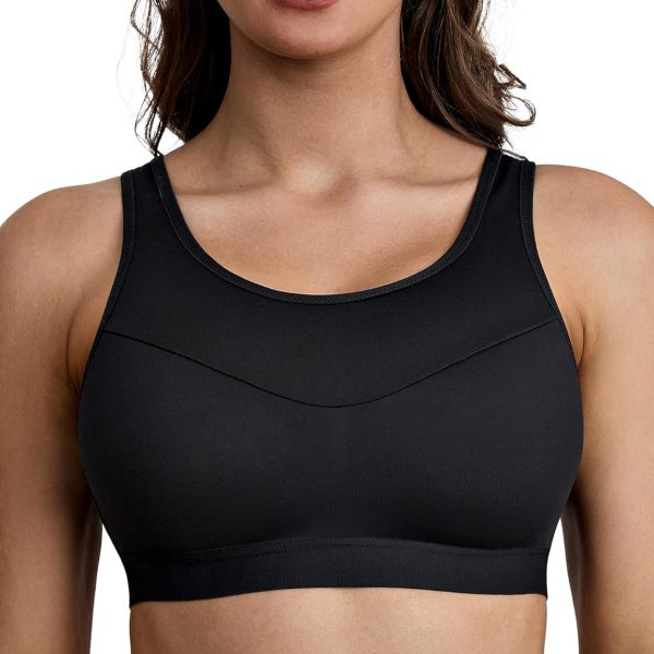 Women's Workout Bra - Adjustable Support Sports Bra with Mesh Back Design Wide Straps Full Elastic Band
